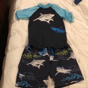 Gymboree boys sz 6 swim trunks, shirt